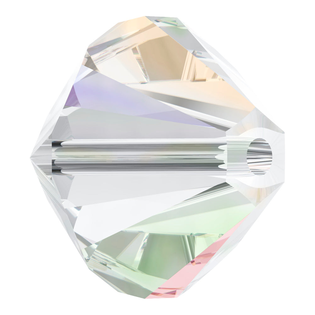 Crystal AB Bicone Swarovski Rhinestone Beads Detail
