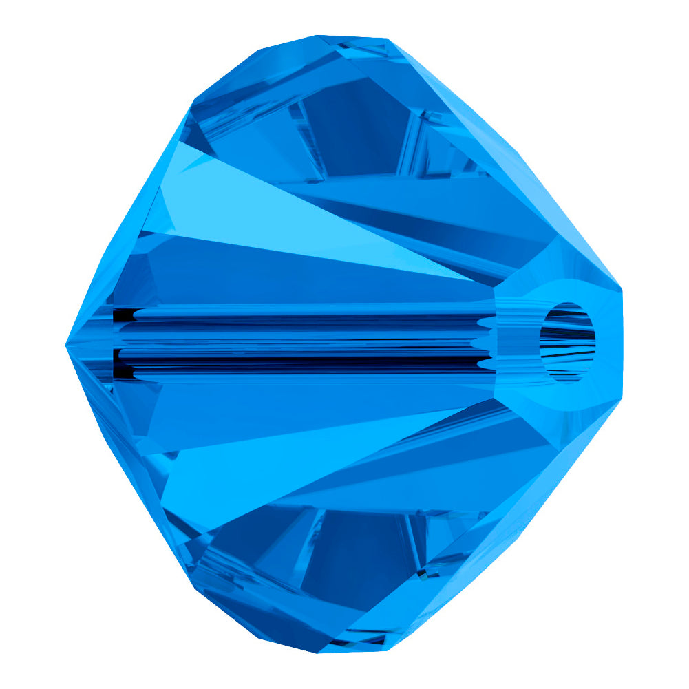 Sapphire Bicone Swarovski Rhinestone Beads Detail