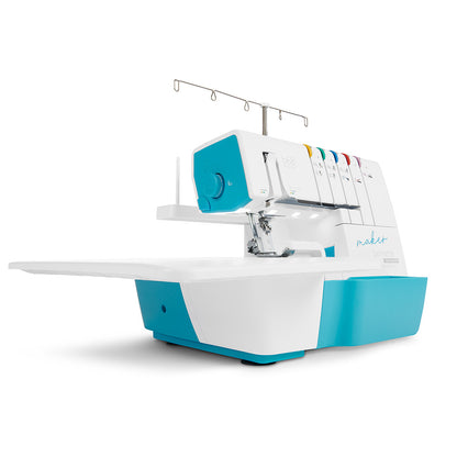 bernette 68 Maker Edition - Air-Threading Combination Overlock, Chainstitch and Coverstitch Serger Sewing Machine with Presser Foot Set and Mini Vacuum Cleaner