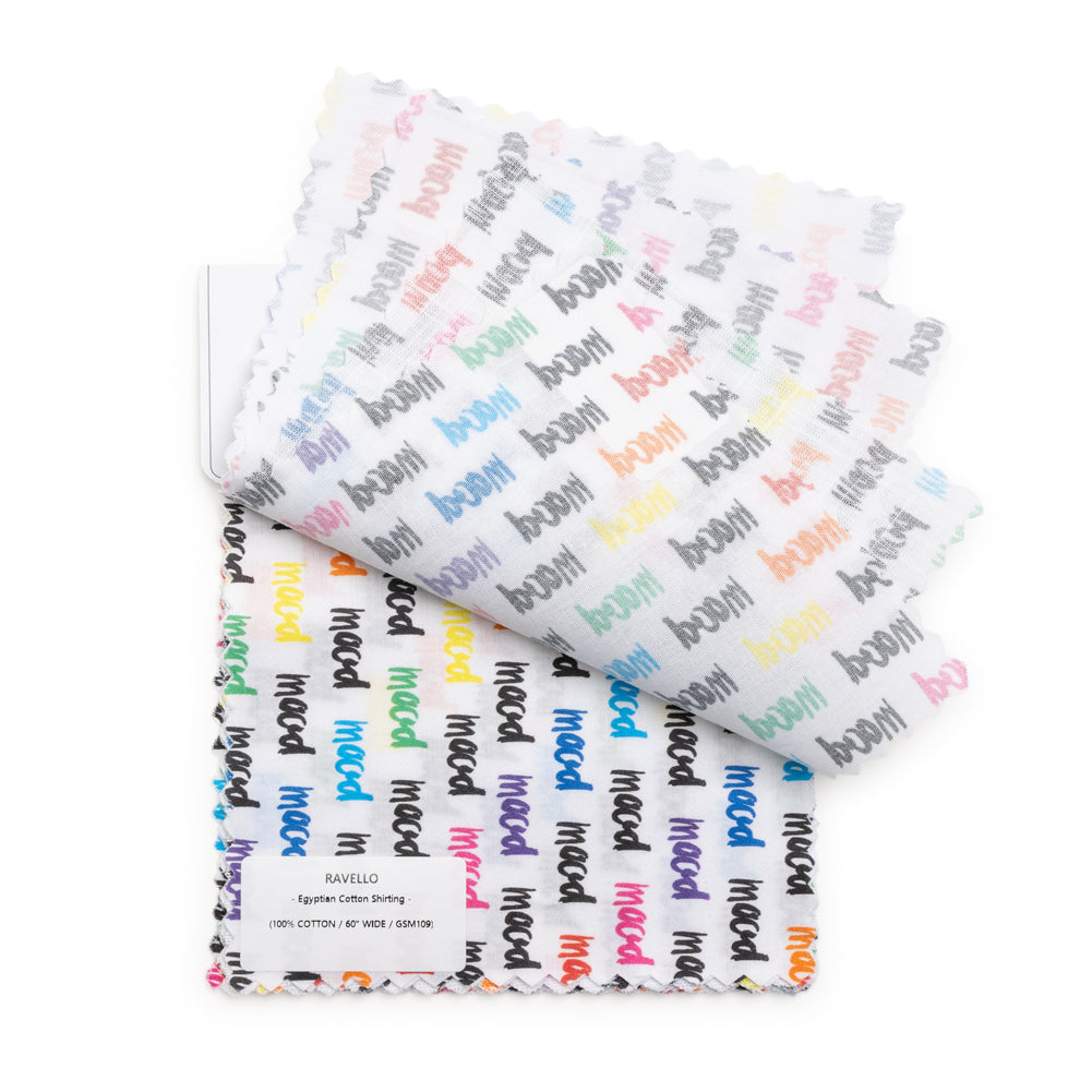 Fabric Swatch Booklet for Custom Printing - Cotton, Linen, Viscose Folded