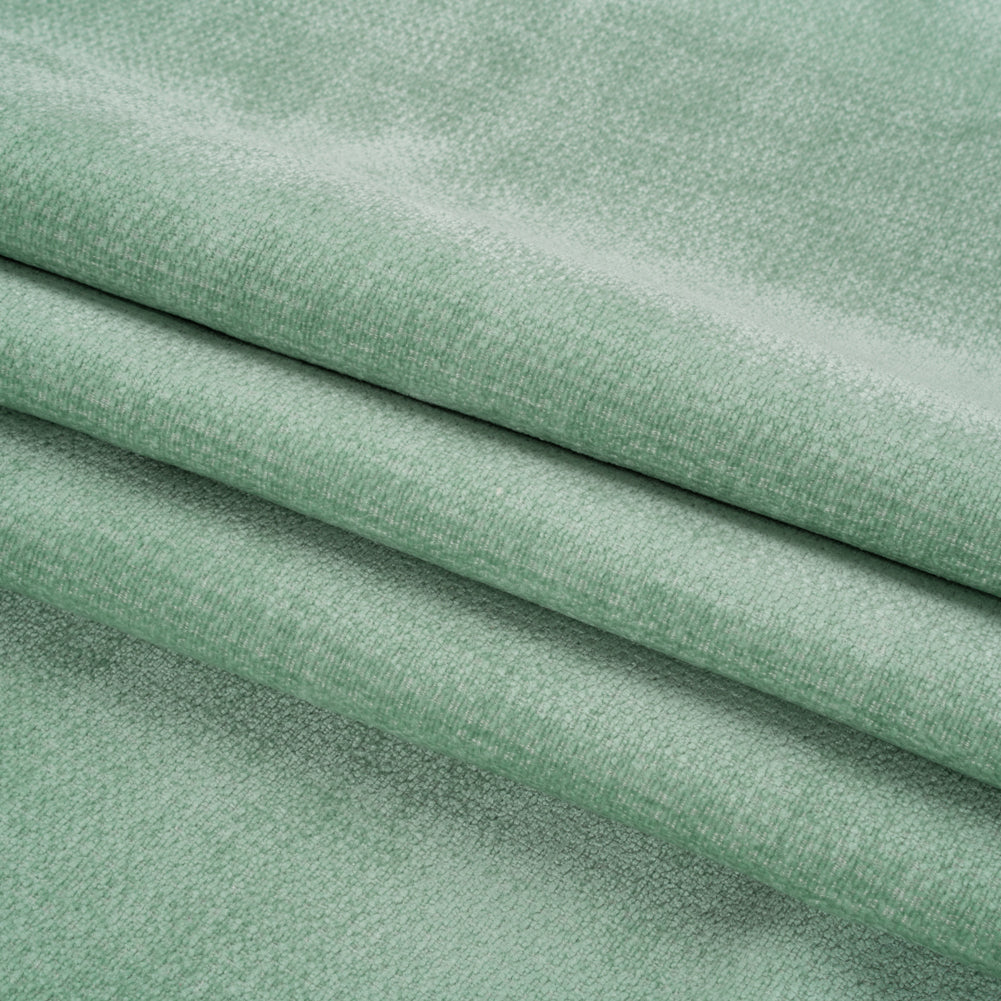 Chenille Upholstery Woven - Aqua - Lanton Collection Folded