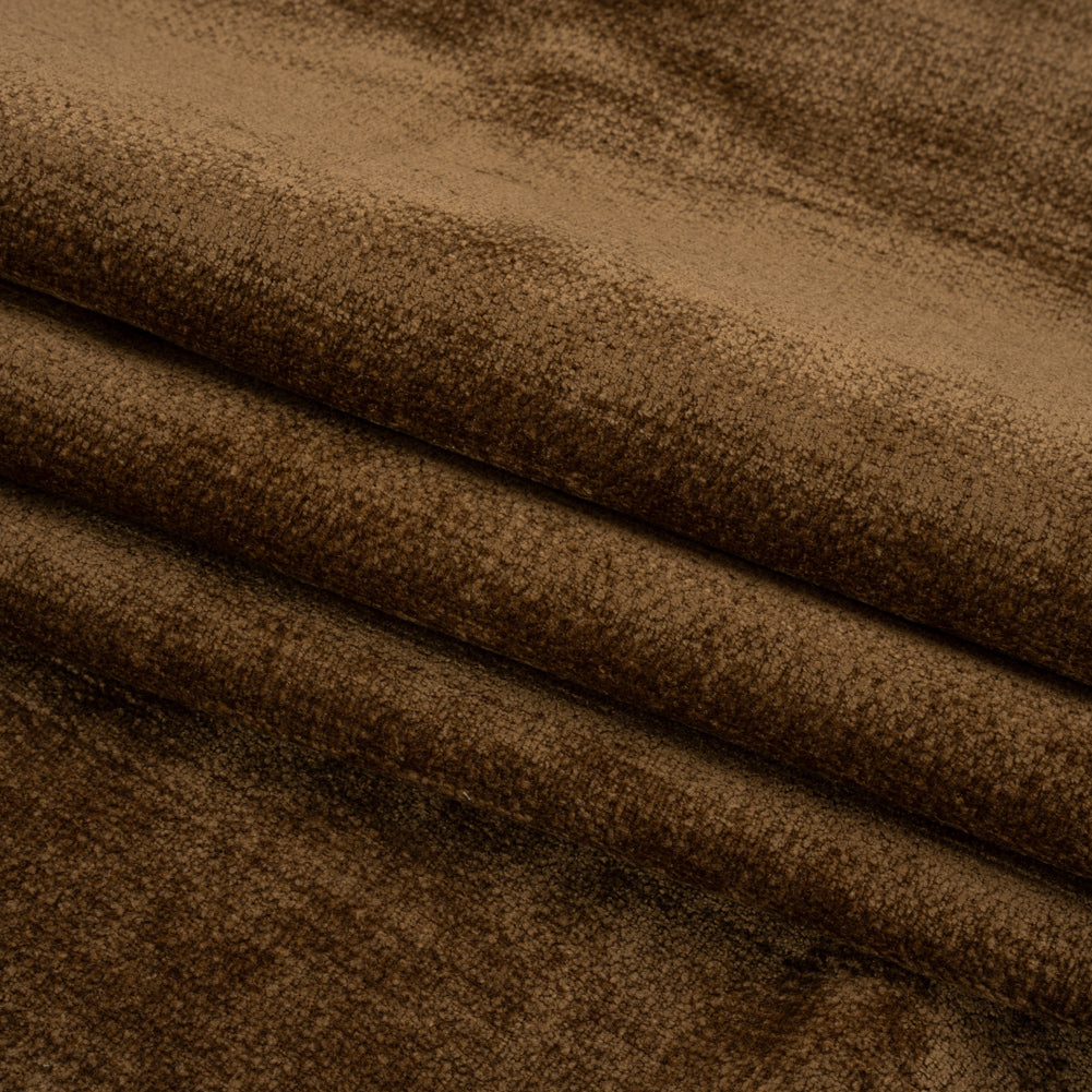 Chenille Upholstery Woven - Cocoa - Lanton Collection Folded