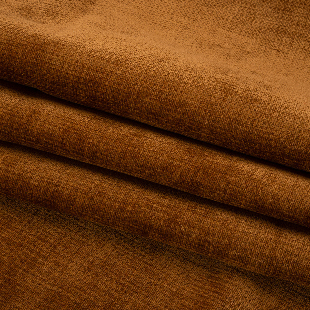 Chenille Upholstery Woven - Copper - Lanton Collection Folded