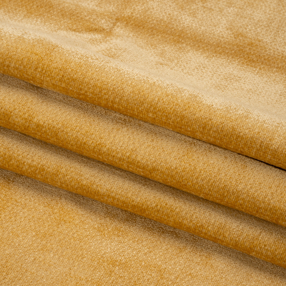 Chenille Upholstery Woven - Saffron - Lanton Collection Folded