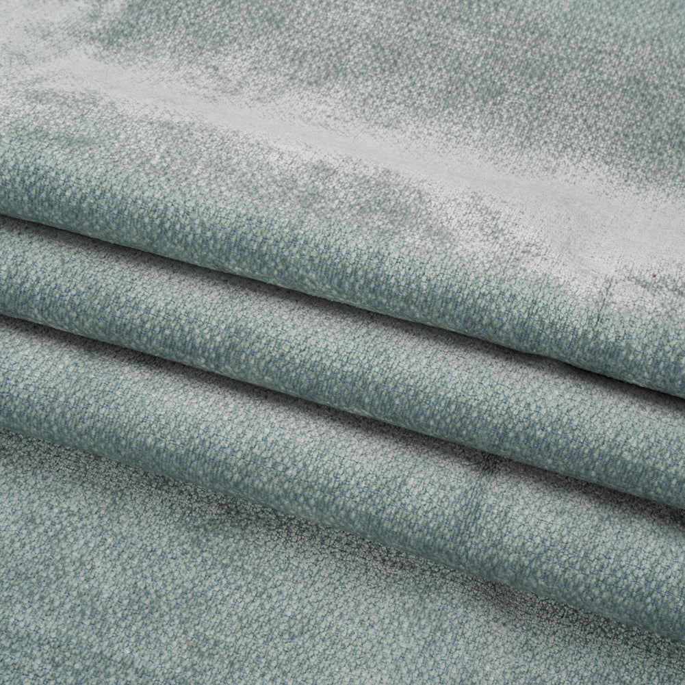 Chenille Upholstery Woven - Sky - Lanton Collection Folded