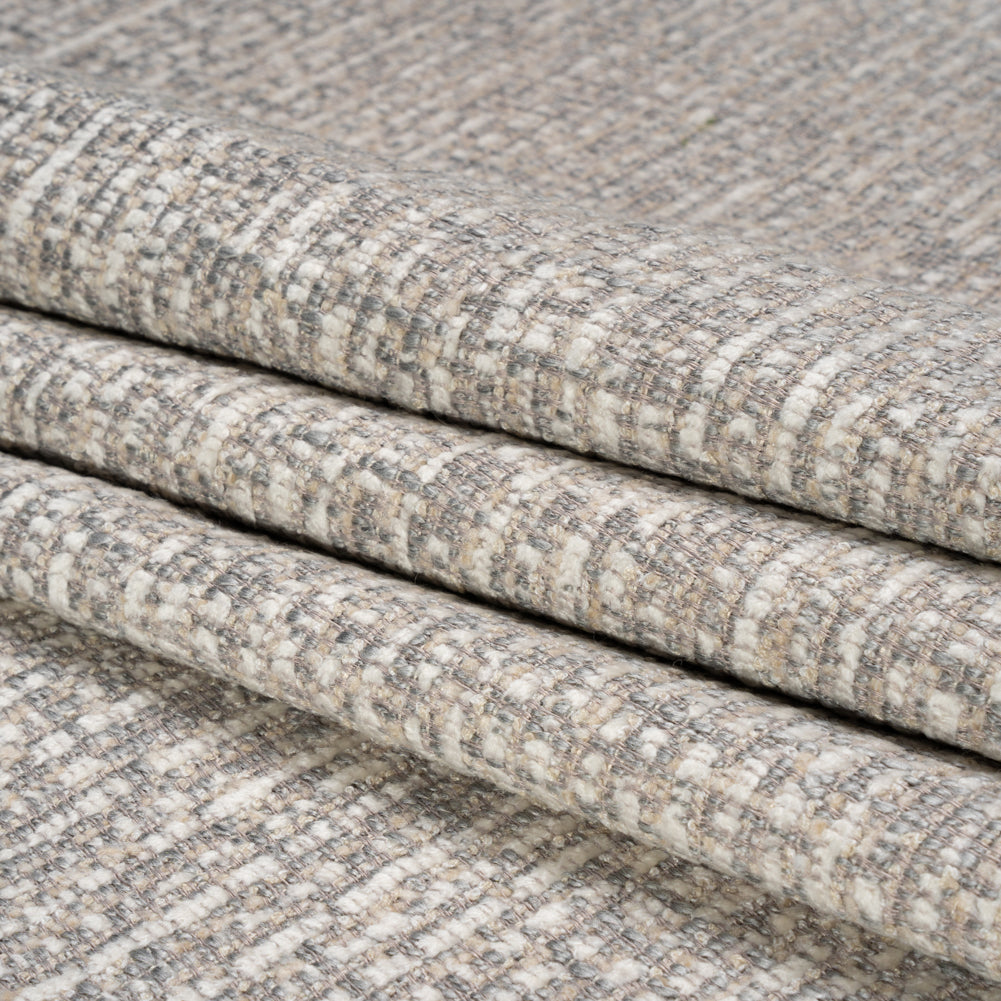 Tweed Upholstery Chenille - Haze Striated - Caprona Collection Folded