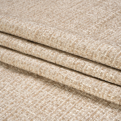 Tweed Upholstery Chenille - Linen Striated - Caprona Collection Folded