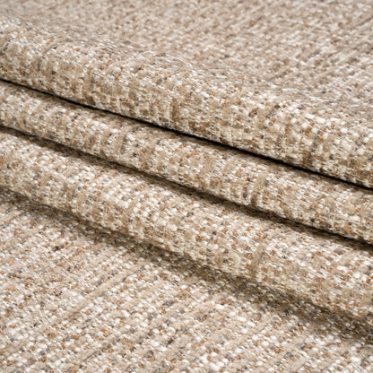 Tweed Upholstery Chenille - Pebble Striated - Caprona Collection Folded