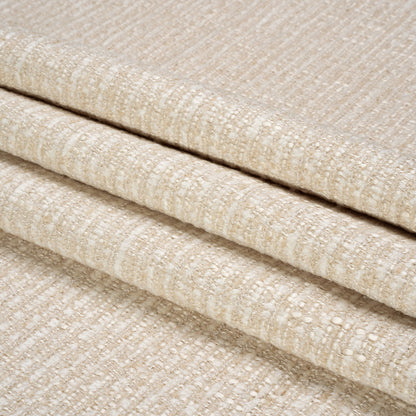 Tweed Upholstery Chenille - Snow Striated - Caprona Collection Folded