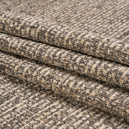 Tweed Upholstery Chenille - Stone Striated - Caprona Collection Folded