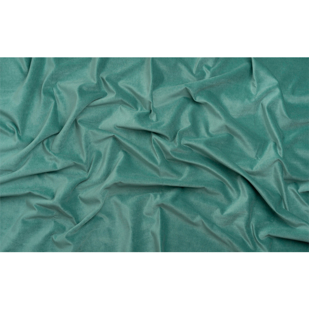 Polyester and Cotton Upholstery Velvet - Aqua - Corry Collection Full