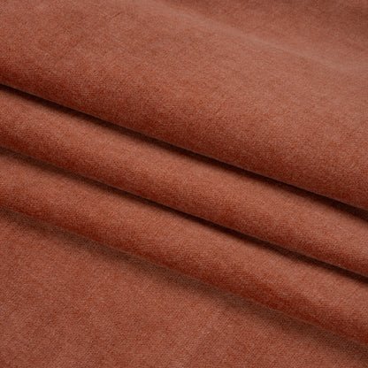 Polyester and Cotton Upholstery Velvet - Brick - Corry Collection Folded