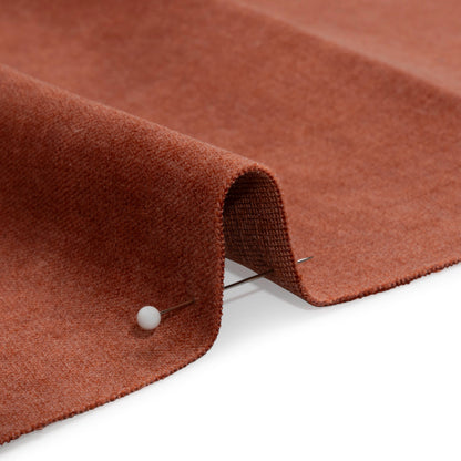 Polyester and Cotton Upholstery Velvet - Brick - Corry Collection Detail