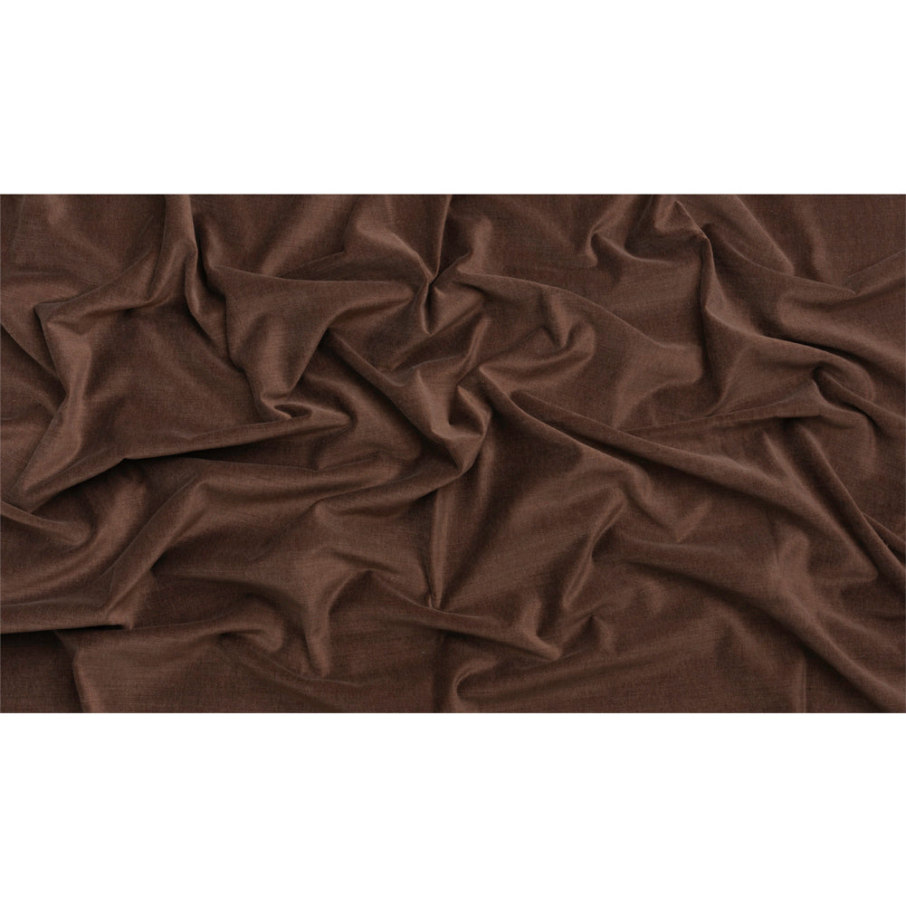 Polyester and Cotton Upholstery Velvet - Chocolate - Corry Collection Full