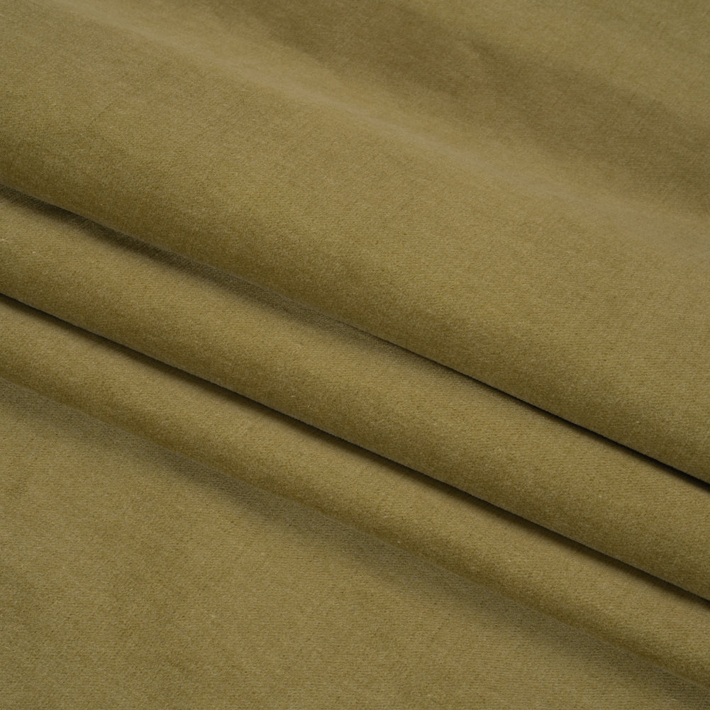 Polyester and Cotton Upholstery Velvet - Citron - Corry Collection Folded