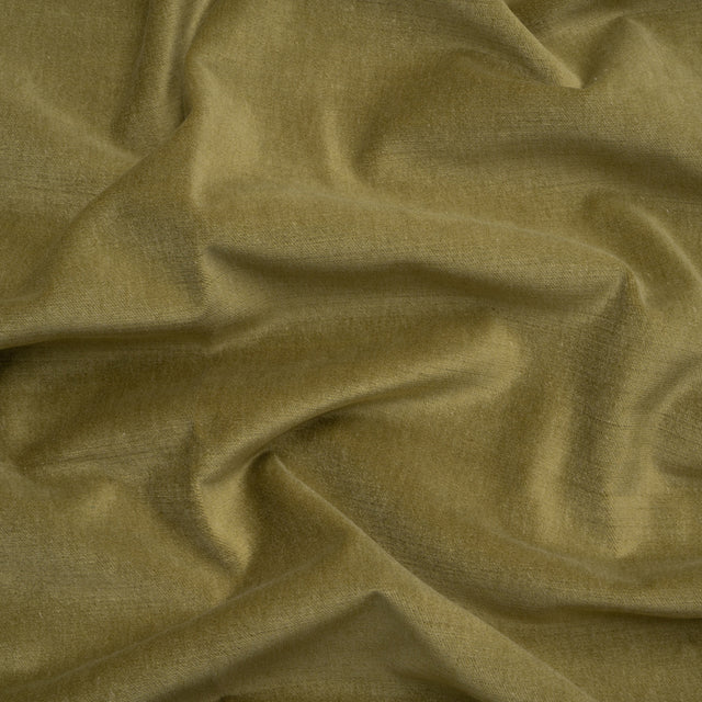 Polyester and Cotton Upholstery Velvet - Citron - Corry Collection