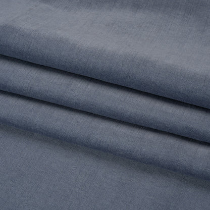 Polyester and Cotton Upholstery Velvet - Denim - Corry Collection Folded