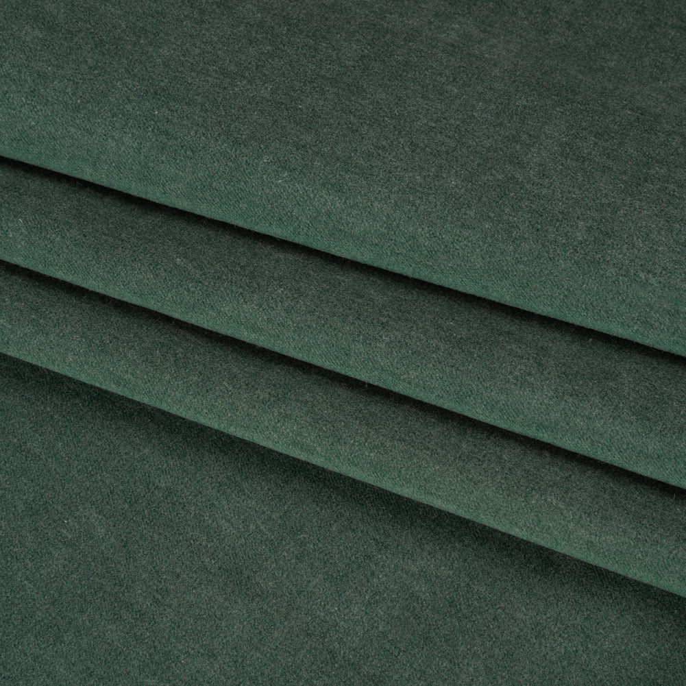Polyester and Cotton Upholstery Velvet - Forest - Corry Collection Folded