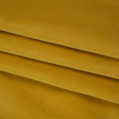 Polyester and Cotton Upholstery Velvet - Gen-Z Yellow - Corry Collection Folded