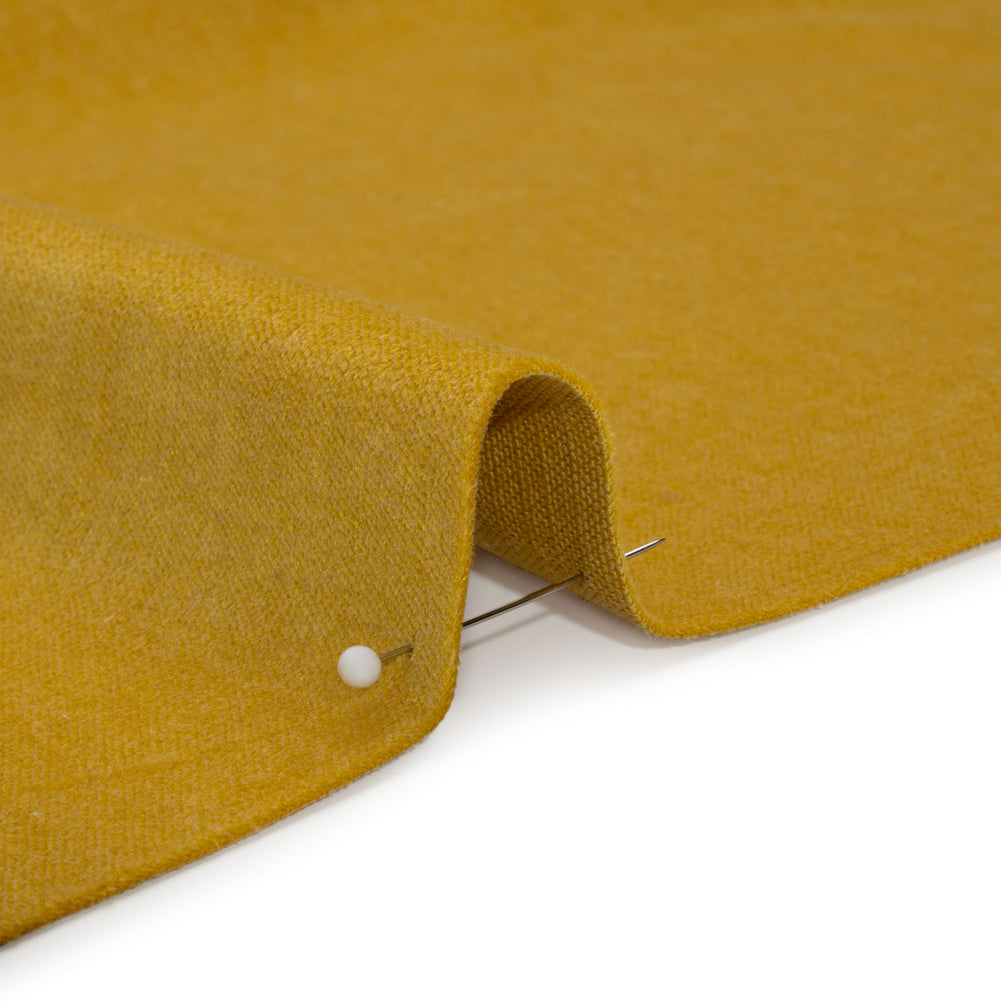 Polyester and Cotton Upholstery Velvet - Gen-Z Yellow - Corry Collection Detail