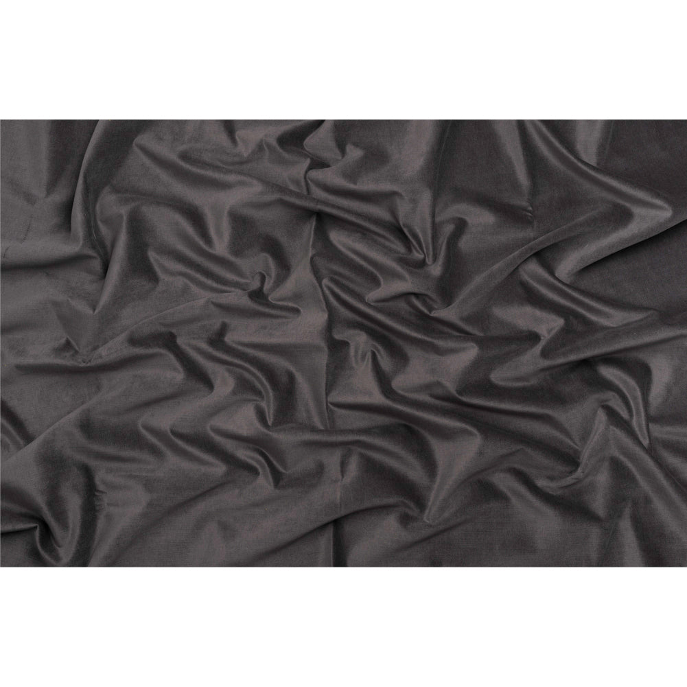 Polyester and Cotton Upholstery Velvet - Graphite - Corry Collection Full