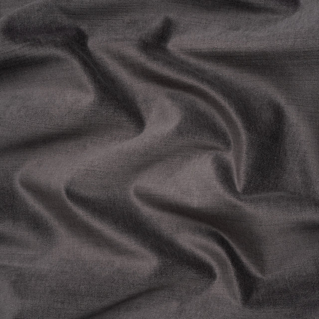 Polyester and Cotton Upholstery Velvet - Graphite - Corry Collection