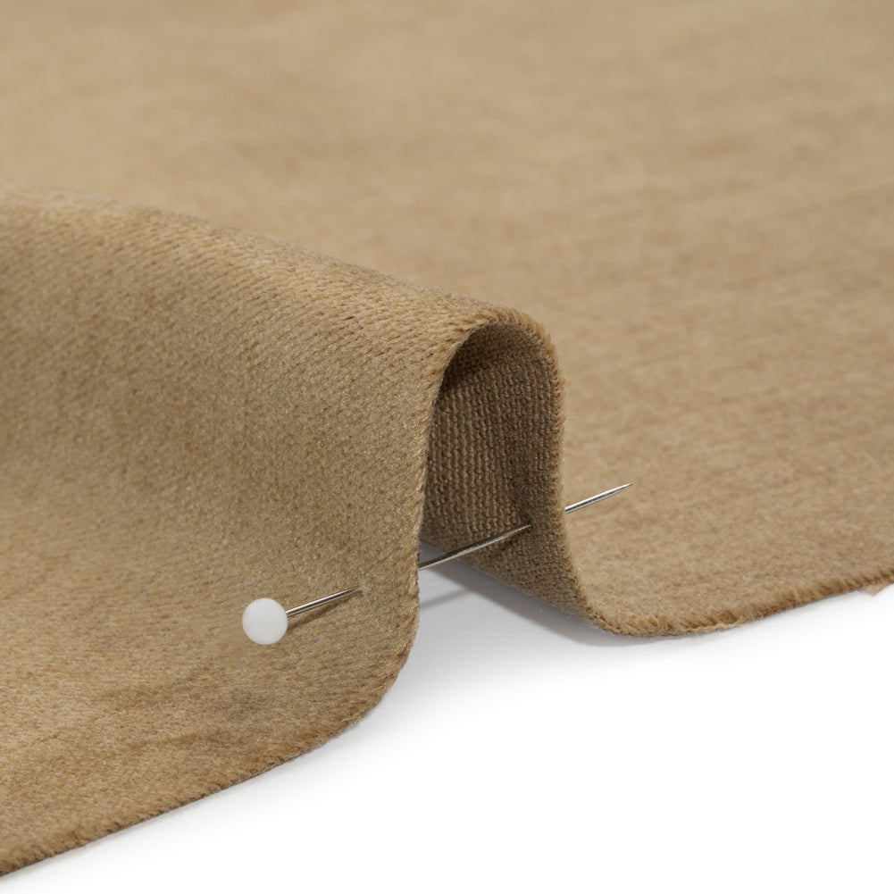 Polyester and Cotton Upholstery Velvet - Latte - Corry Collection Detail