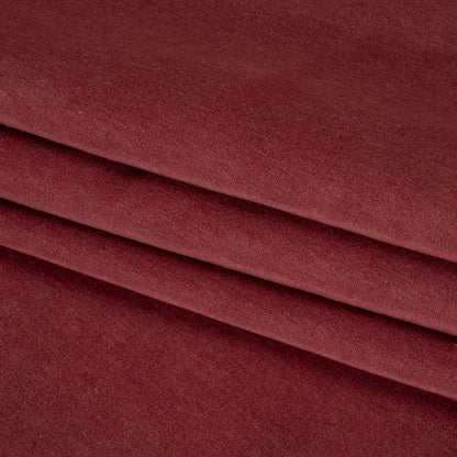Polyester and Cotton Upholstery Velvet - Merlot - Corry Collection Folded