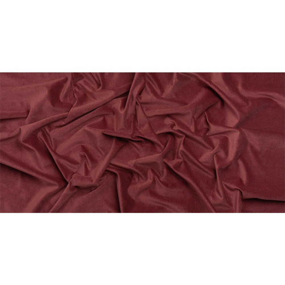 Polyester and Cotton Upholstery Velvet - Merlot - Corry Collection Full