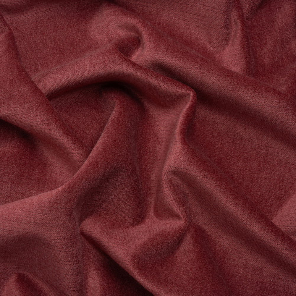 Polyester and Cotton Upholstery Velvet - Merlot - Corry Collection