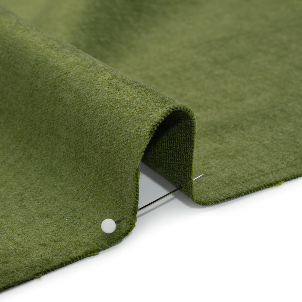 Polyester and Cotton Upholstery Velvet - Moss - Corry Collection Detail