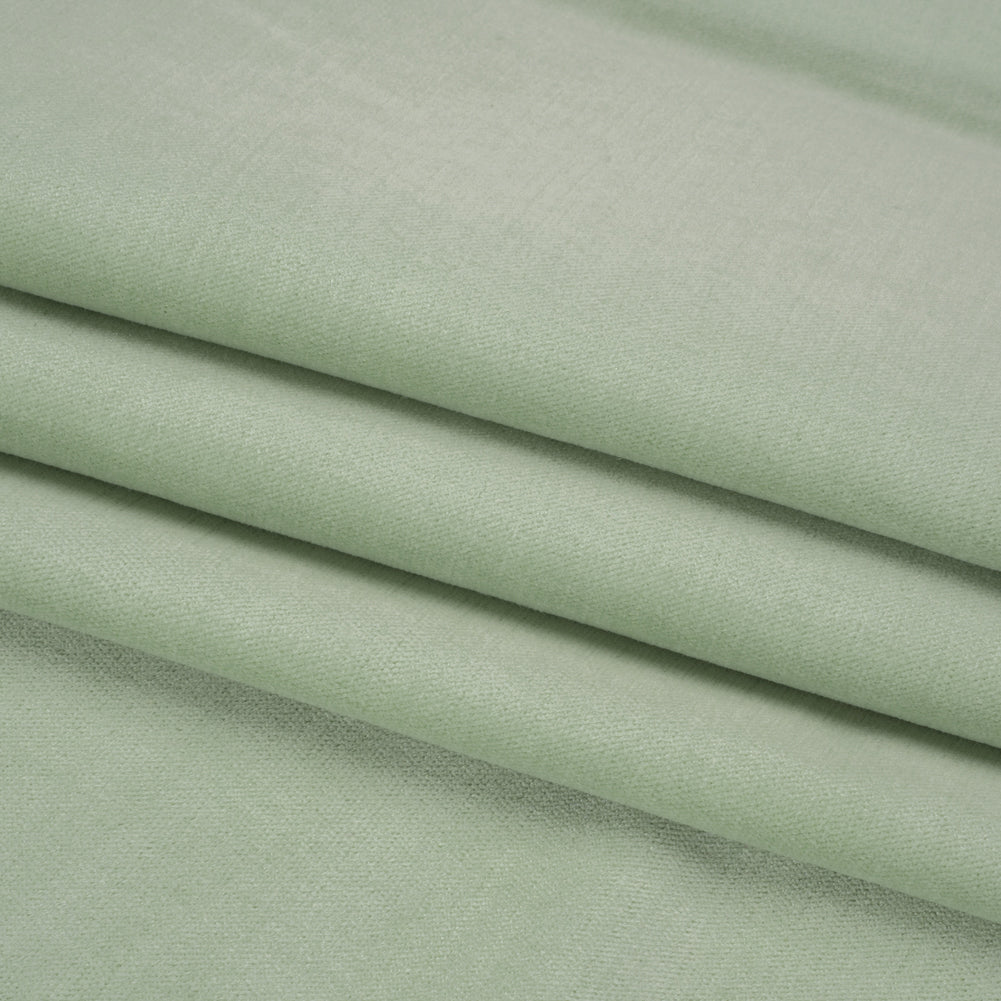 Polyester and Cotton Upholstery Velvet - Neo-Mint - Corry Collection Folded