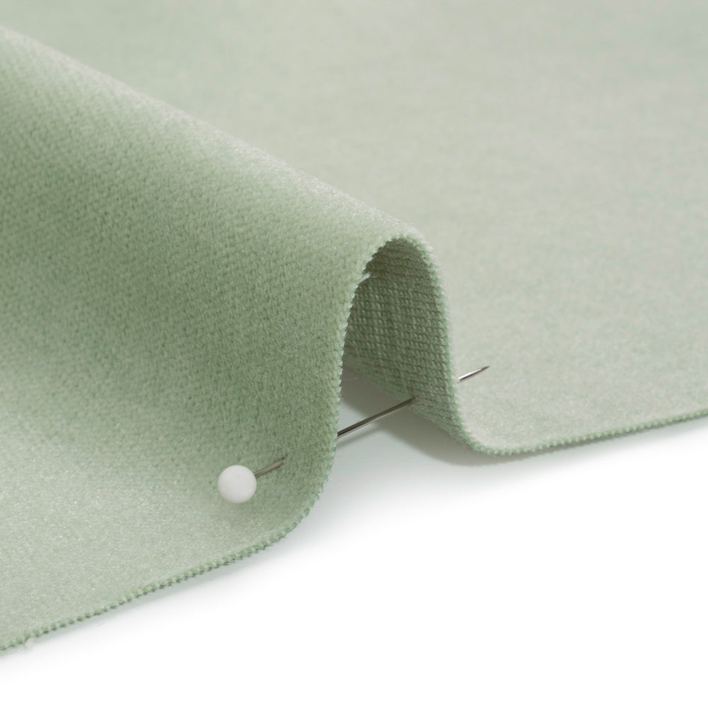 Polyester and Cotton Upholstery Velvet - Neo-Mint - Corry Collection Detail
