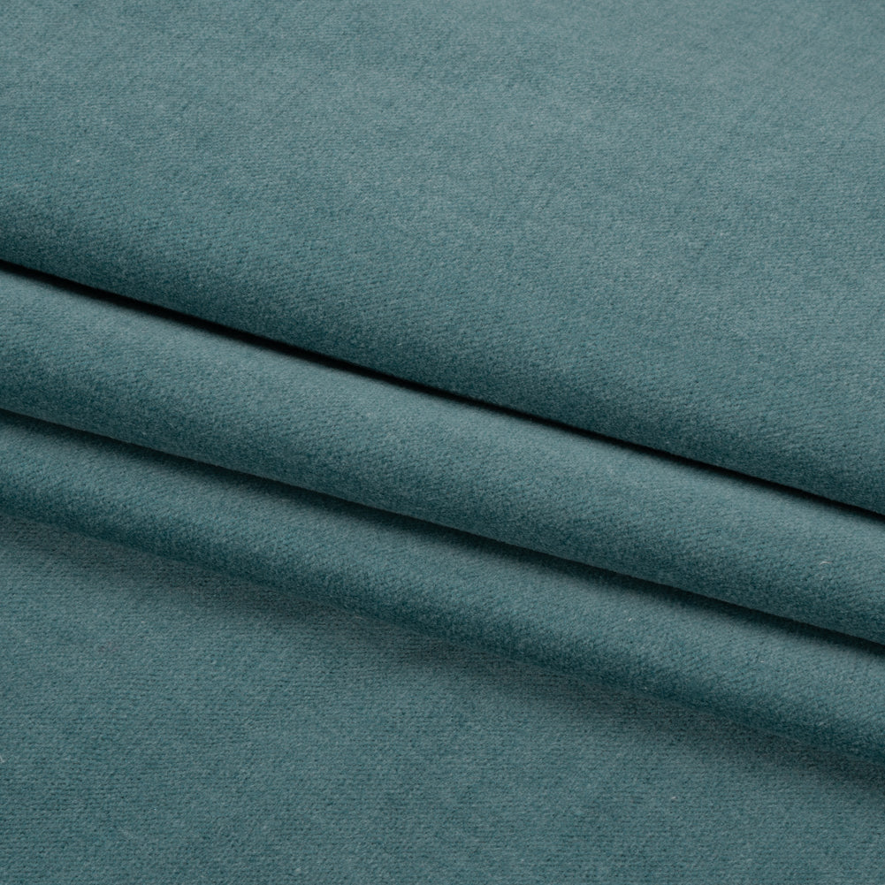 Polyester and Cotton Upholstery Velvet - Oceanic - Corry Collection Folded