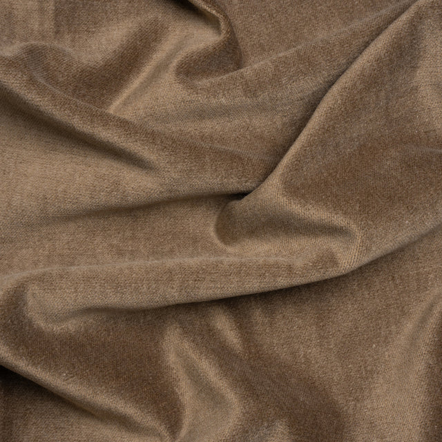 Polyester and Cotton Upholstery Velvet - Otter - Corry Collection