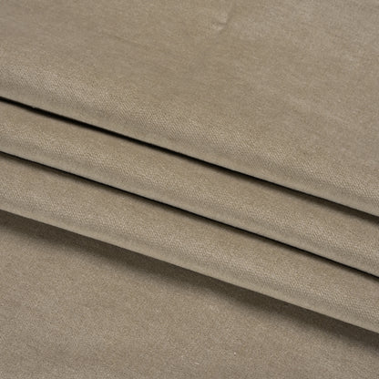 Polyester and Cotton Upholstery Velvet - Pebble - Corry Collection Folded