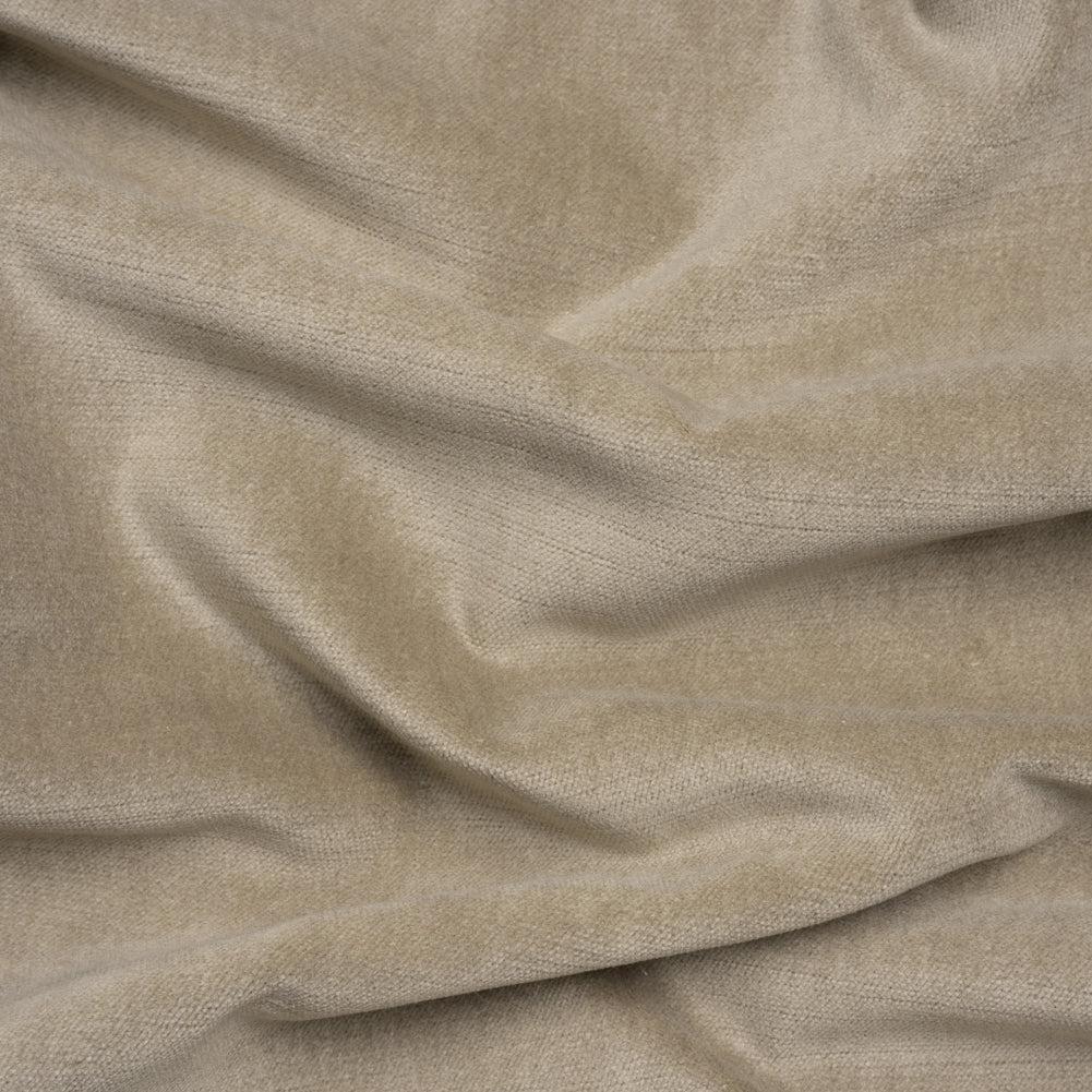 Polyester and Cotton Upholstery Velvet - Pebble - Corry Collection