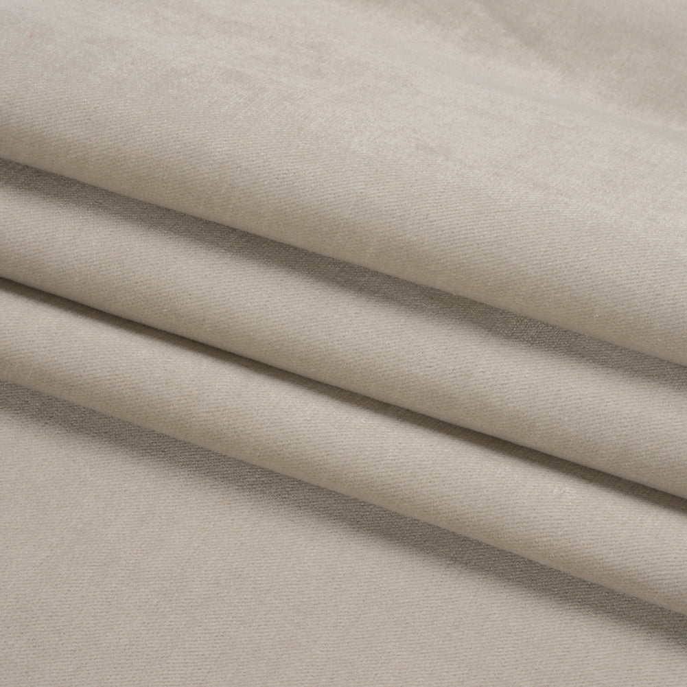 Polyester and Cotton Upholstery Velvet - Platinum - Corry Collection Folded