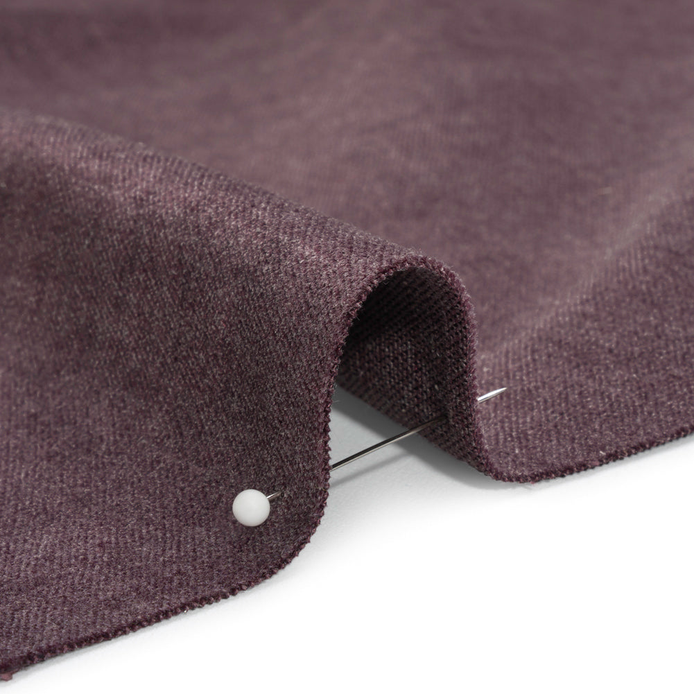 Polyester and Cotton Upholstery Velvet - Plum - Corry Collection Detail