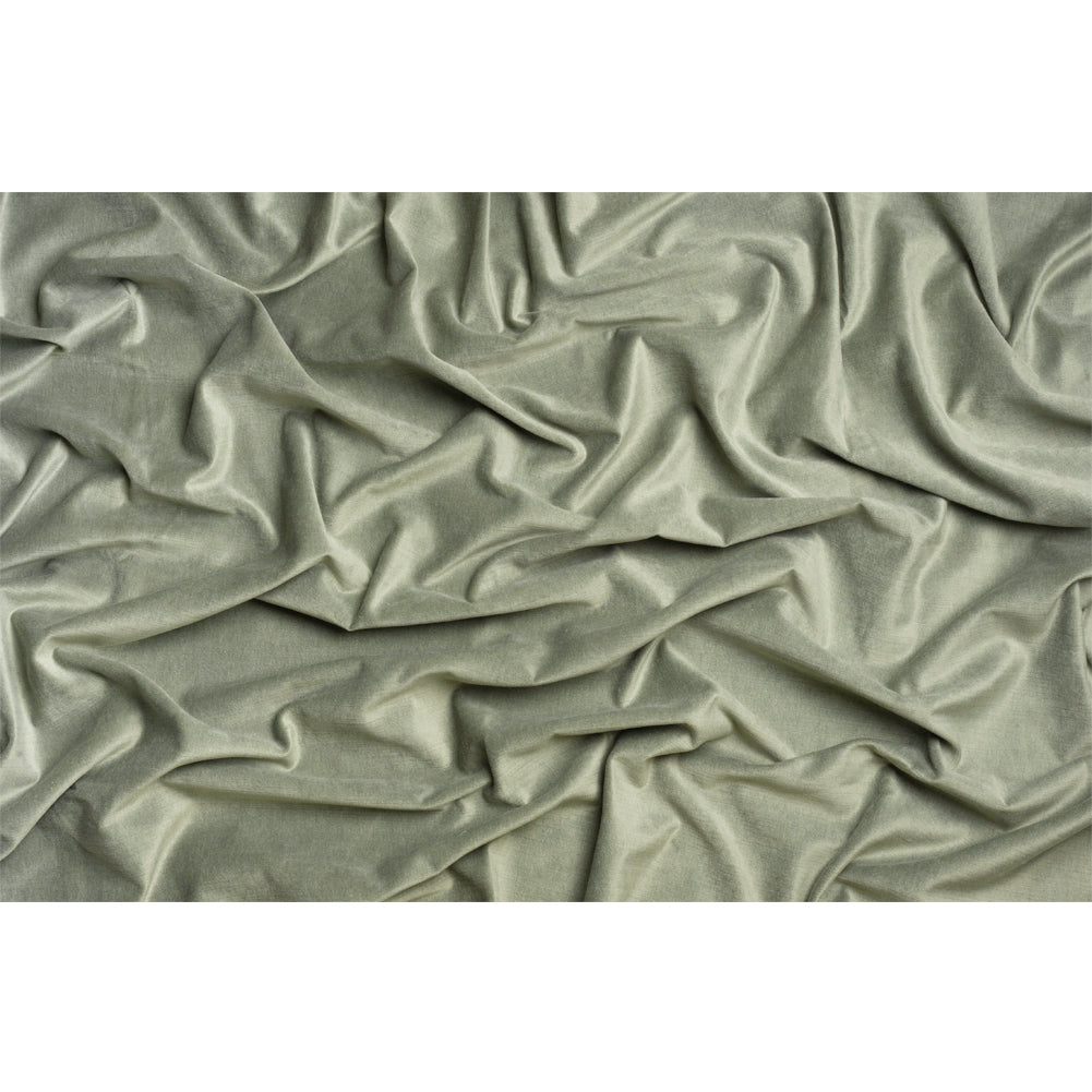 Polyester and Cotton Upholstery Velvet - Sage - Corry Collection Full