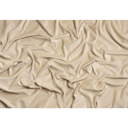 Polyester and Cotton Upholstery Velvet - Sand - Corry Collection Full