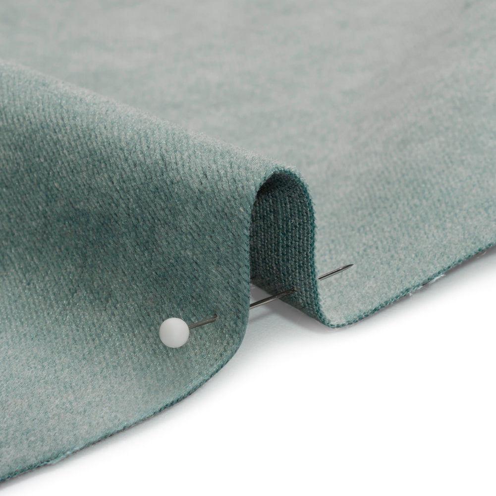 Polyester and Cotton Upholstery Velvet - Seaglass - Corry Collection Detail