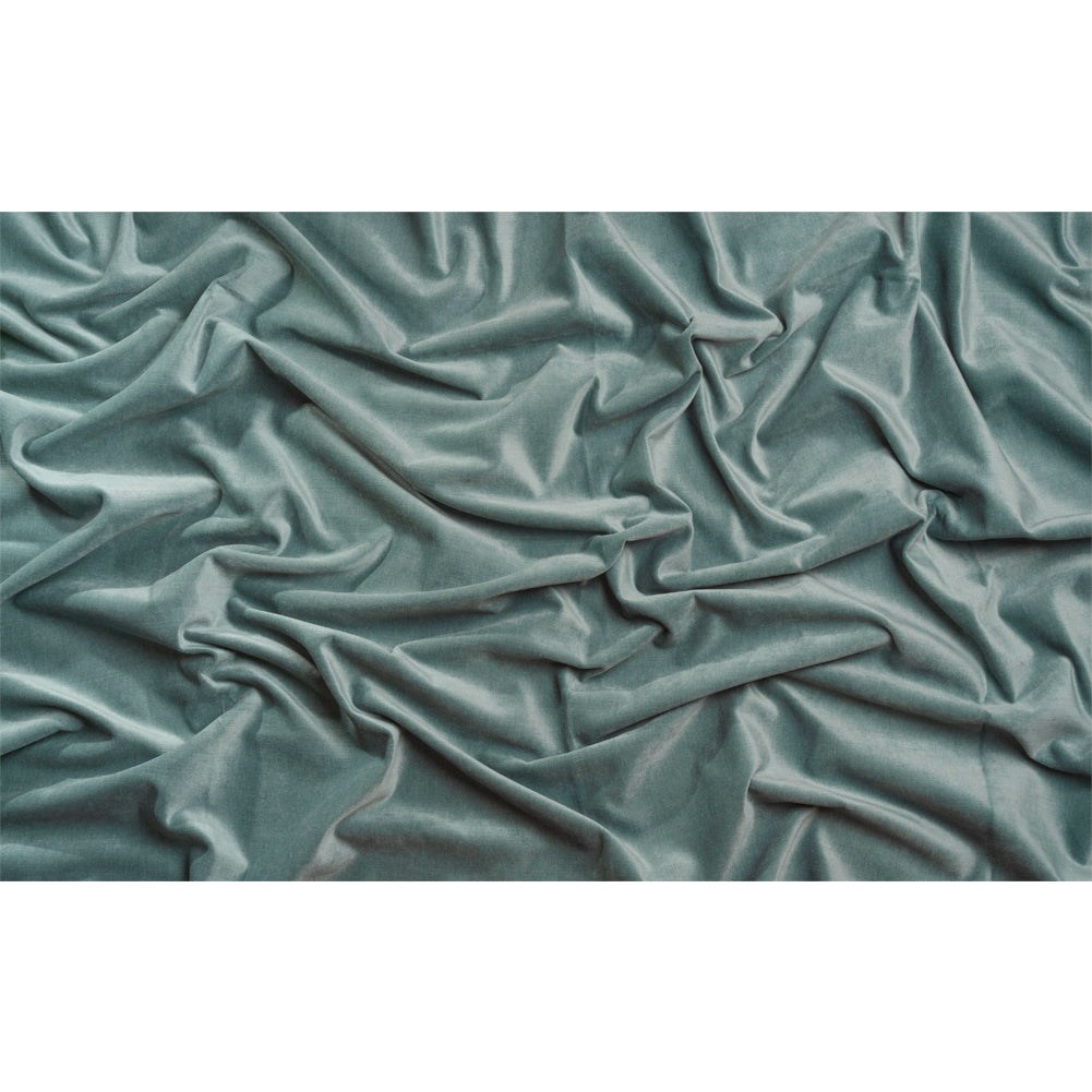 Polyester and Cotton Upholstery Velvet - Seaglass - Corry Collection Full