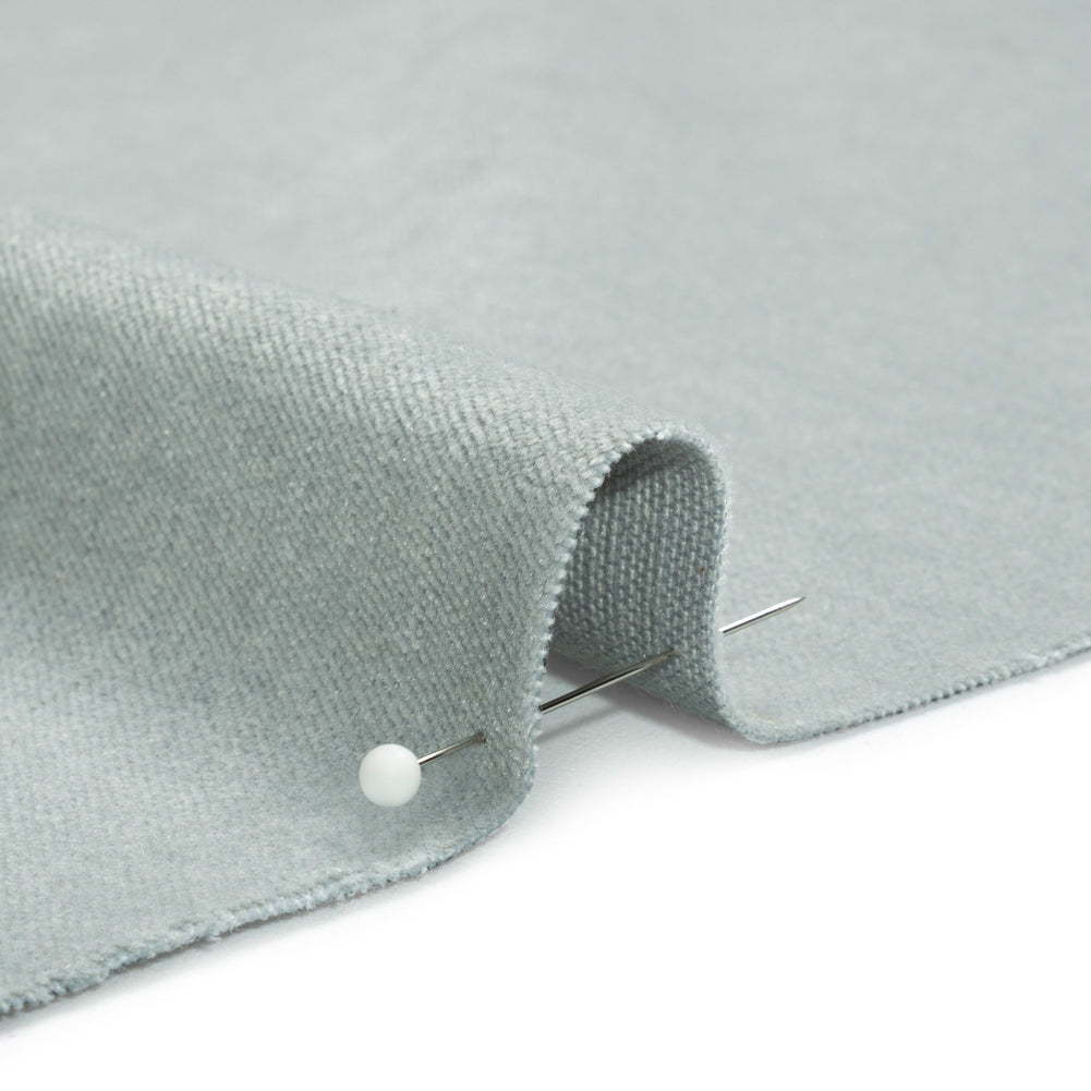 Polyester and Cotton Upholstery Velvet - Sky - Corry Collection Detail
