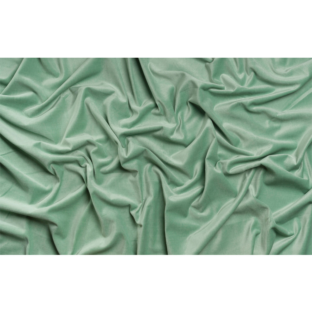 Polyester and Cotton Upholstery Velvet - Spearmint - Corry Collection Full