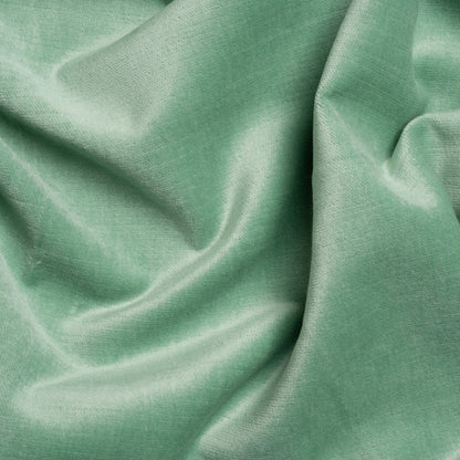 Polyester and Cotton Upholstery Velvet - Spearmint - Corry Collection