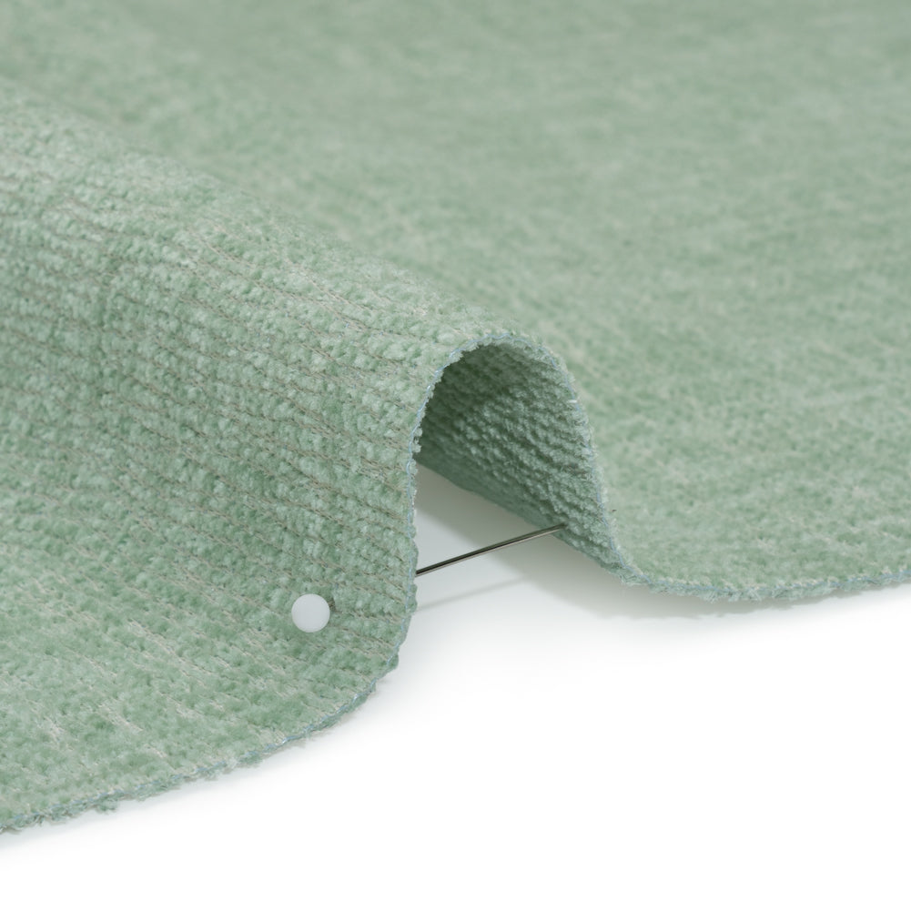 Chenille Upholstery Woven with Latex Backing - Aqua - Lovell Collection Detail