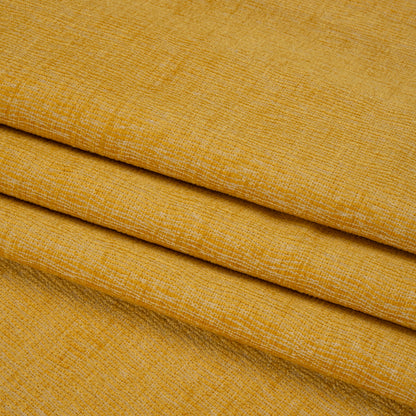 Chenille Upholstery Woven with Latex Backing - Banana - Lovell Collection Folded