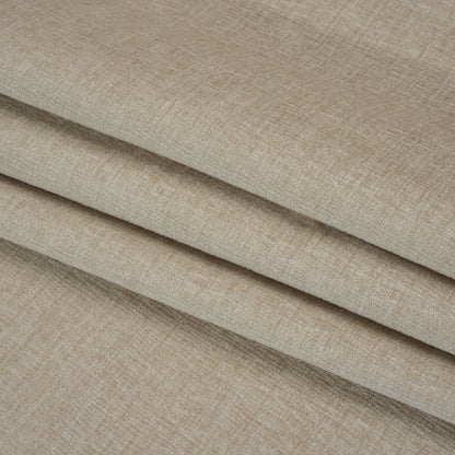 Chenille Upholstery Woven with Latex Backing - Ecru - Lovell Collection Folded