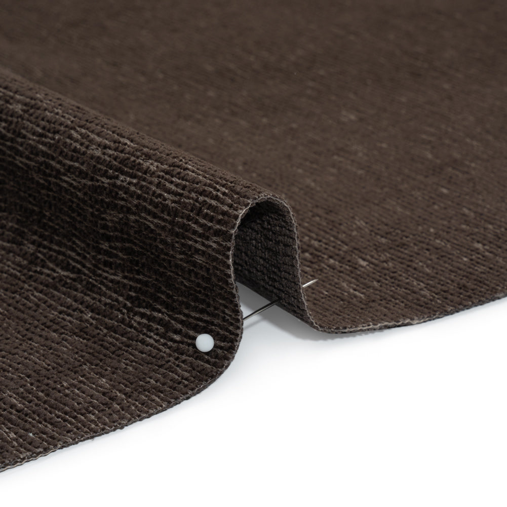 Chenille Upholstery Woven with Latex Backing - Graphite - Lovell Collection Detail